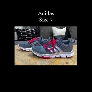 Adidas • Gray & Pink Tennis Shoes • Size 7